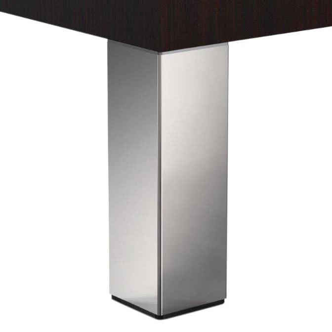 3-15/16" (100 mm) Adjustable Furniture Leg Chrome Pack of 4